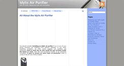Desktop Screenshot of idylisairpurifier.com