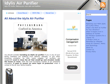 Tablet Screenshot of idylisairpurifier.com
